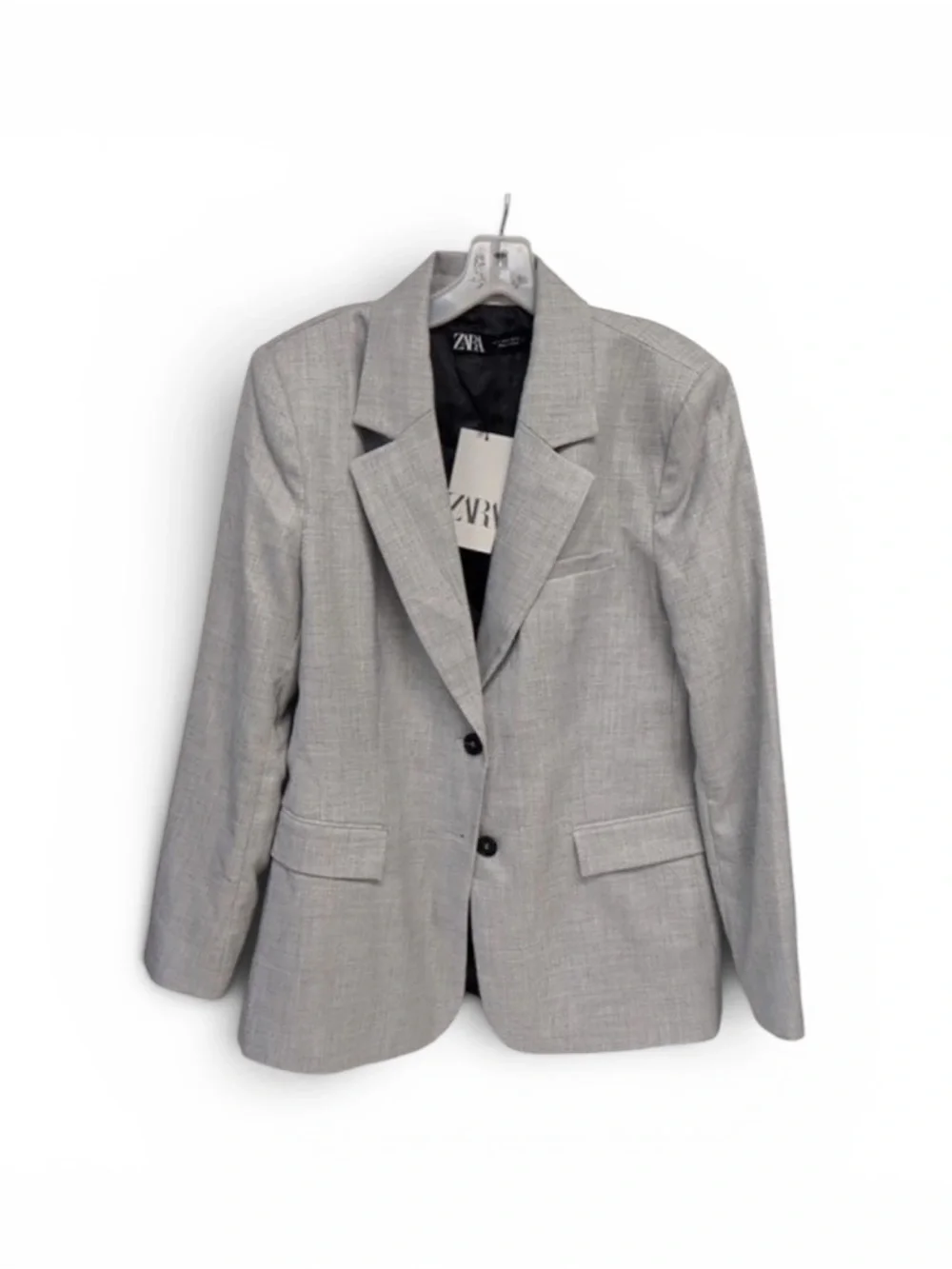 NWT - Zara Light Grey Tailored Blazer Jacket (Size XL) - Picture 2 of 15